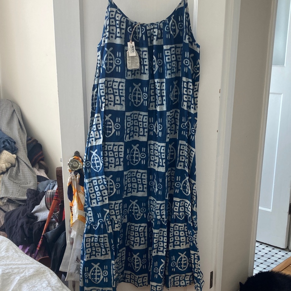 World Market Batik cotton maxi dress